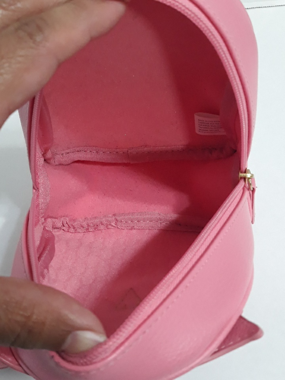 Bath & Body Works Pink & Gold Owl Mini Cosmetic Bag *GUC* - Picture 7 of 7
